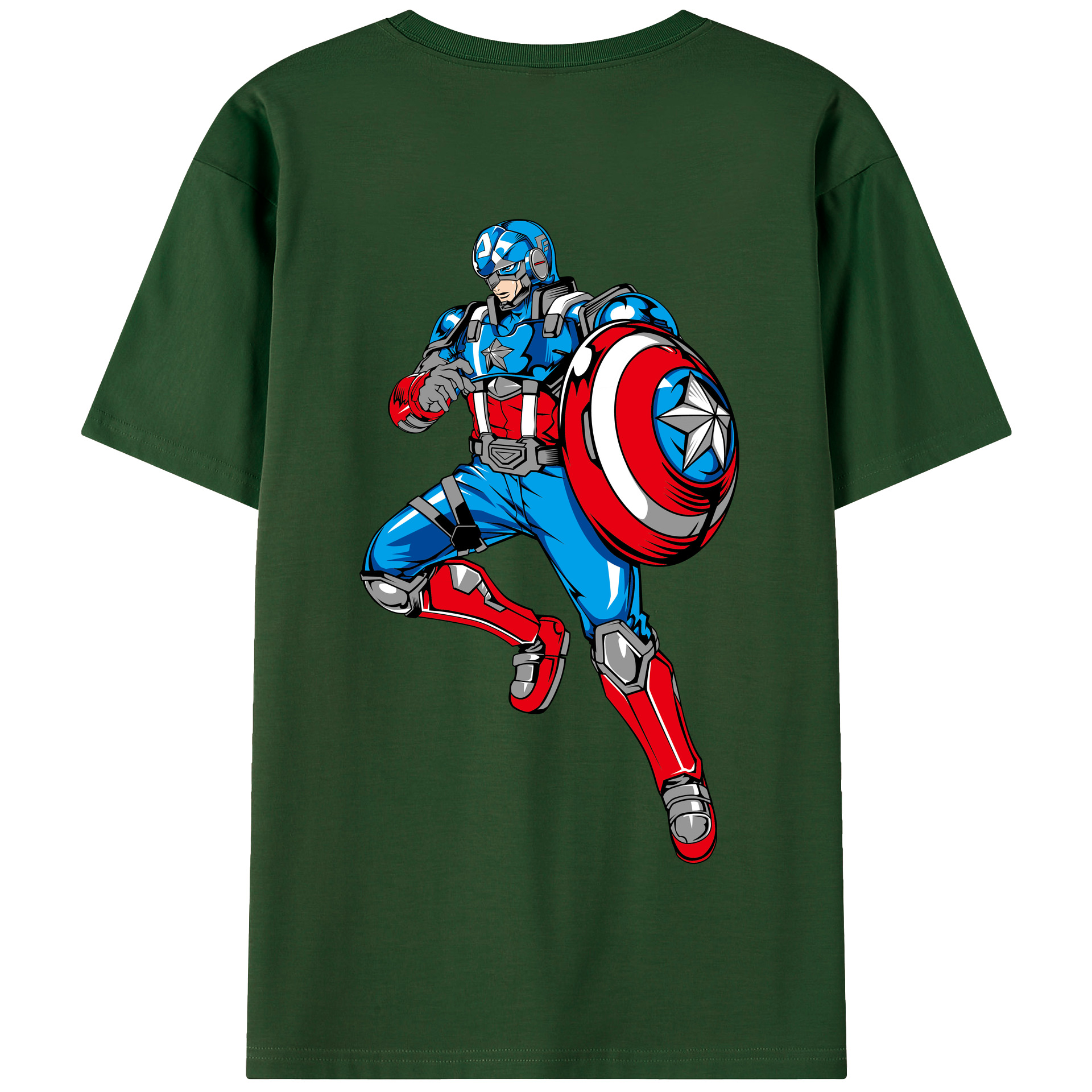 （画像用） アベンジャーズ The Avengers 綿100％半袖Tシャツ（背面プリント）